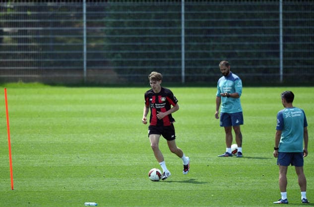 21.07.2026, xophax, Fussball 1.Bundesliga, Bayer 04 Leverkusen . Öffentliches Training . BayArena . Kenneth Eichhorn ( Bayer 04 Leverkusen ). Leverkusen *** July 21, 2026, xophax, Soccer, Bundesliga 1, Bayer 04 Leverkusen, Open Practice at BayArena, Kenneth Eichhorn, Bayer 04 Leverkusen, Leverkusen