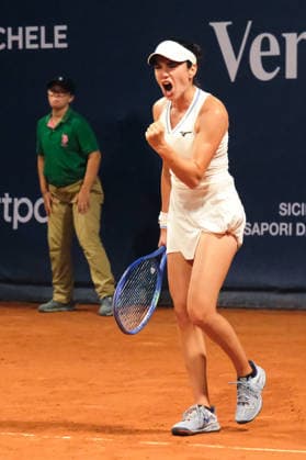 IPA86879130 - Palermo, Italy, July 2026. Country Time Club, Palermo Ladies Open 2026, a women s professional tennis tournament on the WTA, Tennis Damen 125 circuit. Pictured: Miriam Bulgaru vs. Caijsa Hennemann  Copyright: xFedericoxSerra IPAxSportx xx 86879130