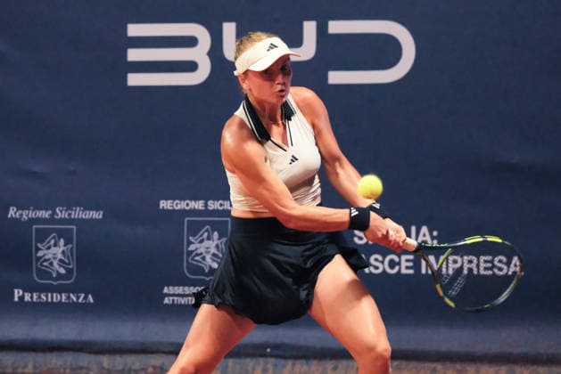 IPA86879164 - Palermo, Italy, July 2026. Country Time Club, Palermo Ladies Open 2026, a women s professional tennis tournament on the WTA, Tennis Damen 125 circuit. Pictured: Miriam Bulgaru vs. Caijsa Hennemann  Copyright: xFedericoxSerra IPAxSportx xx 86879164