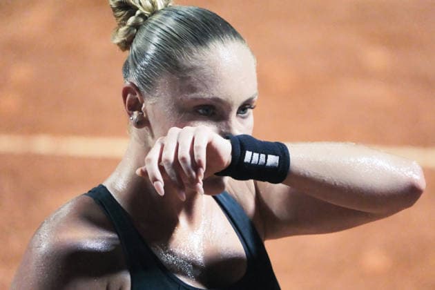 IPA86879170 - Palermo, Italy, July 2026. Country Time Club, Palermo Ladies Open 2026, a women s professional tennis tournament on the WTA, Tennis Damen 125 circuit. Pictured: Anastasia Abbagnato vs. Clara Burel  Copyright: xFedericoxSerra IPAxSportx xx 86879170