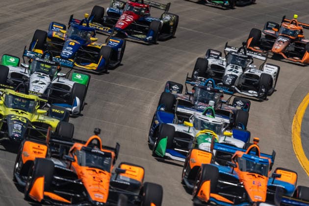 July 20, 2026, Lebanon, Tennessee, USA: IndyCar, Indy Car, IRL, USA SERIES driver, LOUIS FOSTER (45) (ENG) of Odiham, England, races through the turns during the Music City Grand Prix at the Nashville Superspeedway in LEBANON Tennessee. Lebanon USA - ZUMAa161 20260720_aaa_a161_052 Copyright: xWalterxG.xArcexSr.x