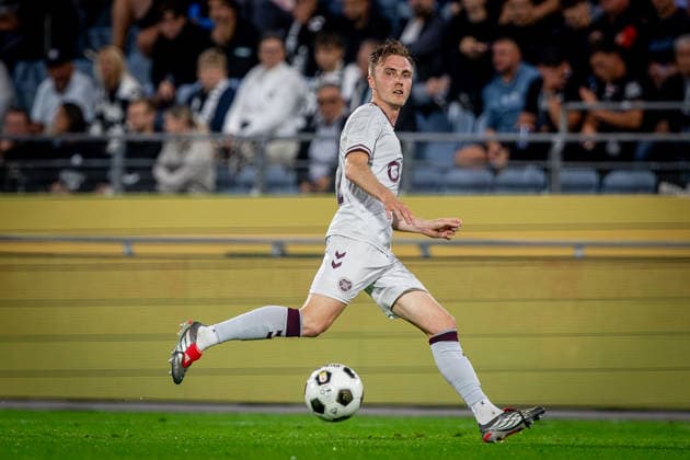 STURM GRAZ - HEARTS Christian Borchgrevink of Hearts during the first leg of second qualifying round of UEFA Champions League football match between Sturm Graz and Heart of Midlothian FC at the Merkur Arena (Stadion Graz Liebenau). Graz, Austria, July 21, 2026. Photo by Branislav Racko Copyright: xx 080A2499