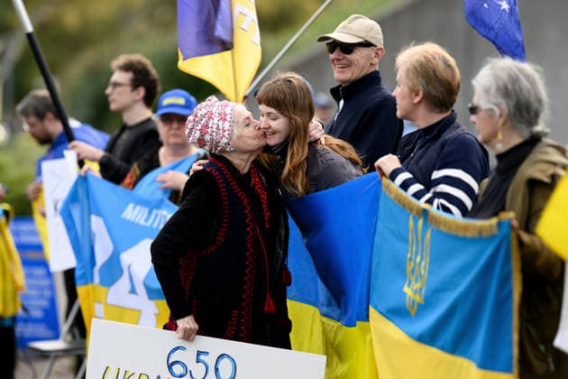 Water polo, women’s, World Cup in Sydney, protest against the Russian national team