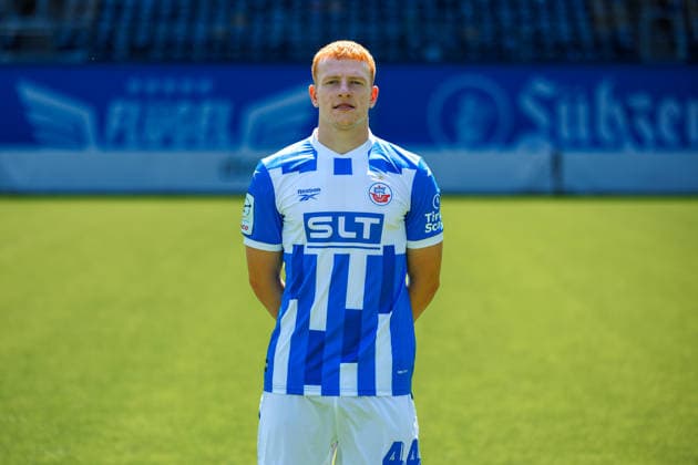 Tim Krohn ; FC Hansa Rostock ; 3.Liga, Porträttermin 2026 2027 Rostock Ostseestadion Mecklenburg - Vorpommern Deutschland *** Tim Krohn, FC Hansa Rostock, 3. Liga, Profile Session 2026–2027, Rostock Ostseestadion, Mecklenburg-Western Pomerania, Germany
