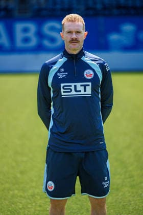 Co Trainer Yannic Thiel ; FC Hansa Rostock ; 3.Liga, Porträttermin 2026 2027 Rostock Ostseestadion Mecklenburg - Vorpommern Deutschland *** Assistant Coach Yannic Thiel, FC Hansa Rostock (3. Liga), Profile Session 2026–2027, Rostock Ostseestadion, Mecklenburg-Western Pomerania, Germany