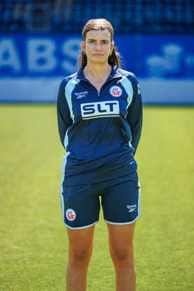 Team-Managerin Julia Brusch; FC Hansa Rostock ; 3.Liga, Porträttermin 2026 2027 Rostock Ostseestadion Mecklenburg - Vorpommern Deutschland *** Team Manager Julia Brusch, FC Hansa Rostock (3rd Division), Profile Session 2026–2027, Rostock Ostseestadion, Mecklenburg-Western Pomerania, Germany