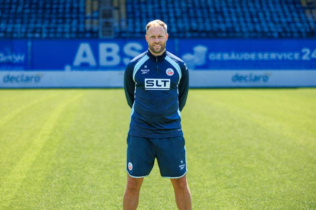 Trainer Daniel Brinkmann ; FC Hansa Rostock ; 3.Liga, Porträttermin 2026 2027 Rostock Ostseestadion Mecklenburg - Vorpommern Deutschland *** Coach Daniel Brinkmann, FC Hansa Rostock (3. Liga), Profile Interview 2026–2027, Rostock Ostseestadion, Mecklenburg-Western Pomerania, Germany
