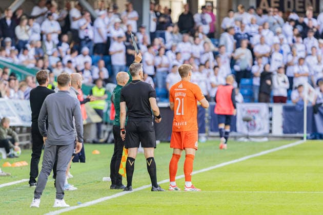 Aarhus GF v Lech Poznan, UEFA Champions League qualification, Randers, Denmark Randers, Denmark. 21st, July 2026. Goalkeeper Mads Hedenstad Christiansen (21) of Aarhus GF seen during the UEFA Champions League qualification match between Aarhus GF F and Lech Poznan at Randers Stadion in Randers. Denmark, Randers  Copyright: xGonzalesxPhoto RasmusxJensenx