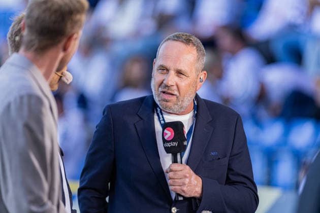 Aarhus GF v Lech Poznan, UEFA Champions League qualification, Randers, Denmark Randers, Denmark. 21st, July 2026. Director of football Carsten V. Jensen of Aarhus GF seen at the UEFA Champions League qualification match between Aarhus GF F and Lech Poznan at Randers Stadion in Randers. Denmark, Randers  Copyright: xGonzalesxPhoto RasmusxJensenx