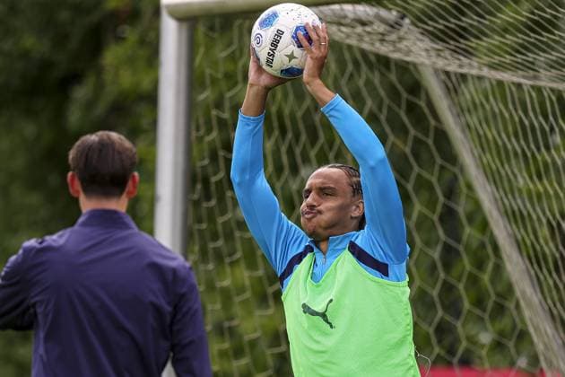 MARIENFELD , 22-07-2026 , trainingsfield Hotel-Residence Klosterpforte , season 2026 2027 , Dutch pre-season football , training PSV , picture shows PSV Player Kiliann Sildilia PSV training camp 22-07-2026  x205149391x Copyright: