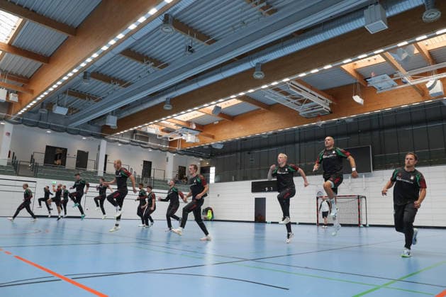 22.07.2026, xtgx, Handball, Opel HBL, SC Magdeburg Auftakttraining v.l. Mannschaft beim Aufwärmen Magdeburg *** July 22, 2026, xtgx, Handball, Opel HBL, SC Magdeburg: First Training Session—Team Warming Up in Magdeburg