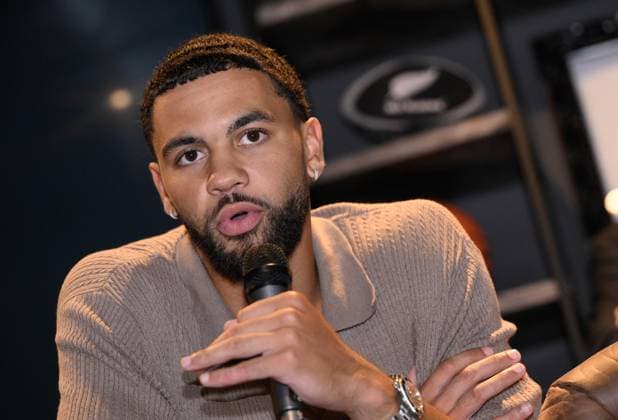 Belgian NBA, Basketball Herren, USA player from Oklahoma City Ajay Mitchell picture during a meet and greet, Wednesday 22 July 2026 in Herstal. JOHNxTHYS  x181730245x