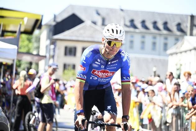 Dutch Mathieu van der Poel of Alpecin-Premier Tech pictured before the start of stage 17 of the 2026 Tour de France cycling race, a stage of 175km from Chambery to Voiron, on Wednesday 22 July 2026. The 113th edition of the Tour de France starts on Saturday 4 July in Barcelona, Spain, and will finish in Paris, France on the 26th of July. JASPERxJACOBS  x181736303x