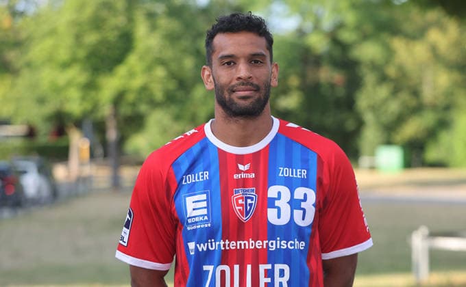 BAU Stuttgart , Djibril M Bengue ; SG BBM Bietigheim ; 1.BL Herren, Porträttermin 2026 2027, *** BAU Stuttgart, Djibril M. Bengue, SG BBM Bietigheim, Men s First Division, Profile Session 2026–2027,