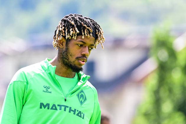 22.07.2026, AUT, Fußball, Herren, 1. Bundesliga, Trainingslager, Saison 2026 2027, Zell am Ziller, SV Werder Bremen Samuel Mbangula (Werder Bremen, 7) Zell am Ziller Parkstadion Tirol Österreich *** July 22, 2026, Austria, Soccer, Men s, 1. Bundesliga, Training Camp, 2026–2027 Season, Zell am Ziller, SV Werder Bremen, Samuel Mbangula, Werder Bremen, 7 Zell am Ziller Parkstadion, Tyrol, Austria Copyright: xNordphotox xHafnerx