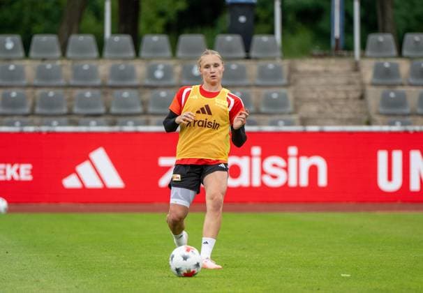 Fußball, Frauen, Saison 2026 2027, Google Pixel Frauen-Bundesliga, 1. FC Union Berlin, Trainingslager in Neuruppin, Jella Veit (1. Frauen 1. FC Union), 22.07. 2026, *** Soccer, Women, 2026–2027 Season, Google Pixel Women s Bundesliga, 1. FC Union Berlin, Training Camp in Neuruppin, Jella Veit, 1. FC Union Women s Team, July 22, 2026, Copyright: xMatthiasxKochx