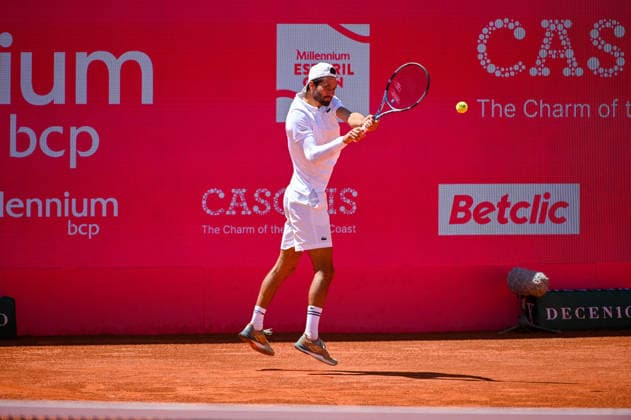 July 22, 2026, Lisbon, Lisbon, Portugal: TITOUAN DROGUET in action during the Round of 16 at the Millennium Estoril Open ATP, Tennis Herren tennis tournament at Clube de Tenis do Estoril. Lisbon Portugal - ZUMAr238 20260722_zip_r238_001 Copyright: xRicardoxRochax