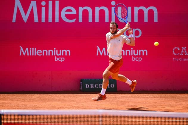 July 22, 2026, Lisbon, Lisbon, Portugal: HUGO GASTON in action during the Round of 16 at the Millennium Estoril Open ATP, Tennis Herren tennis tournament at Clube de Tenis do Estoril. Lisbon Portugal - ZUMAr238 20260722_zip_r238_008 Copyright: xRicardoxRochax