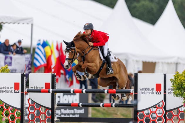 HAGEN a.T.W. - FEI Jumping European Championship, EM, Europameisterschaft Children, Juniors and Young Rider 2026, HAGEN a.T.W. - FEI Jumping European Championship Children, Juniors and Young Rider 2026 MERSCHFORMANN Malte (GER), Blue Water CH-EU-J-S - JUNIORS 1ST COMPETITION Teams & Individuals Hagen a.T.W., Reitanlage Haunhorst 22. July 2026 - *** HAGEN a T W FEI Jumping European Championship for Children, Juniors, and Young Riders 2026, HAGEN a T W FEI Jumping European Championship for Children, Juniors, and Young Riders 2026 MERSCHFORMANN Malte GER, Blue Water CH EU J S JUNIORS 1ST COMPETITION Teams Individuals Hagen a T W, Haunhorst Equestrian Center, July 22, 2026