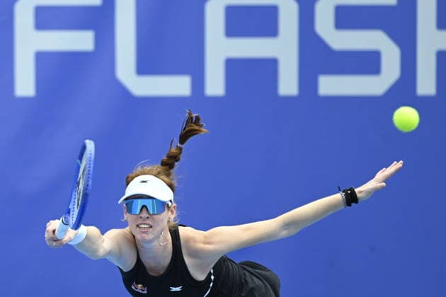 Maya Joint of Australia playes against Tereza Valentova of Czech Republic during their match within the women s WTA, Tennis Damen 250 Livesport Prague Open 2026 tennis tournament in Prague, Czech Republic, on July 22, 2026. (CTKxPhoto MichalxKrumphanzl) CTKPhotoP2026072204946  CTKPhotoP2026072204946
