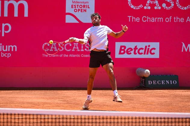 July 22, 2026, Lisbon, Lisbon, Portugal: ROMAN ANDRES BURRUCHAGA in action during the Round of 16 at the Millennium Estoril Open ATP, Tennis Herren tennis tournament at Clube de Tenis do Estoril. Lisbon Portugal - ZUMAr238 20260722_zip_r238_022 Copyright: xRicardoxRochax