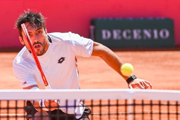 July 22, 2026, Lisbon, Lisbon, Portugal: ROMAN ANDRES BURRUCHAGA in action during the Round of 16 at the Millennium Estoril Open ATP, Tennis Herren tennis tournament at Clube de Tenis do Estoril. Lisbon Portugal - ZUMAr238 20260722_zip_r238_025 Copyright: xRicardoxRochax