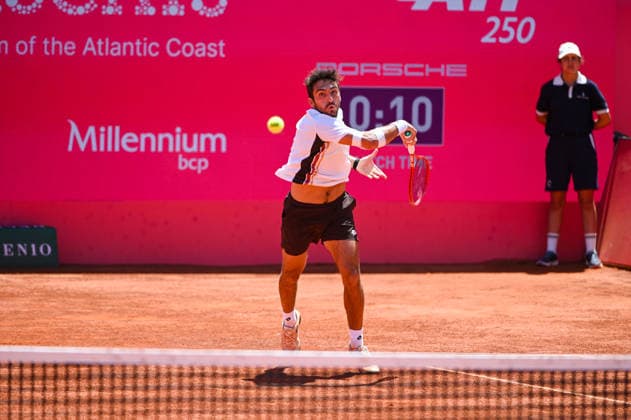 July 22, 2026, Lisbon, Lisbon, Portugal: ROMAN ANDRES BURRUCHAGA in action during the Round of 16 at the Millennium Estoril Open ATP, Tennis Herren tennis tournament at Clube de Tenis do Estoril. Lisbon Portugal - ZUMAr238 20260722_zip_r238_031 Copyright: xRicardoxRochax