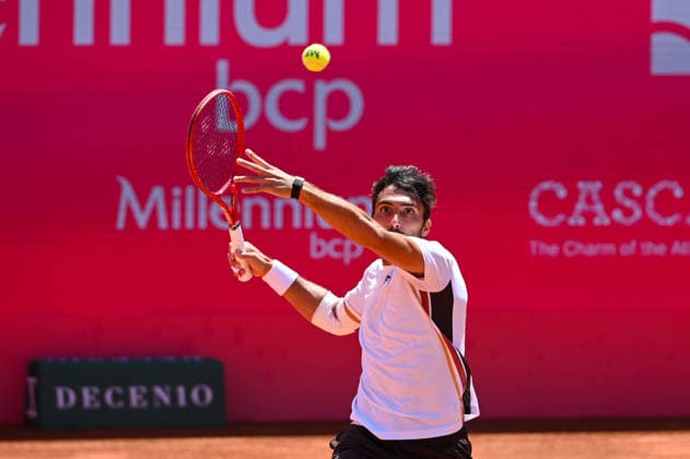 July 22, 2026, Lisbon, Lisbon, Portugal: ROMAN ANDRES BURRUCHAGA in action during the Round of 16 at the Millennium Estoril Open ATP, Tennis Herren tennis tournament at Clube de Tenis do Estoril. Lisbon Portugal - ZUMAr238 20260722_zip_r238_033 Copyright: xRicardoxRochax
