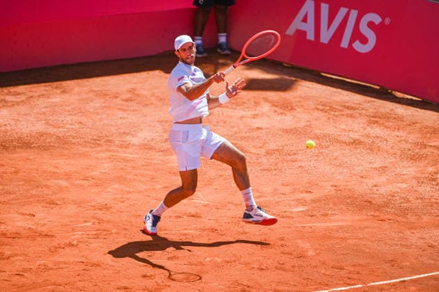 July 22, 2026, Lisbon, Lisbon, Portugal: NUNO BORGES in action during the Round of 16 at the Millennium Estoril Open ATP, Tennis Herren tennis tournament at Clube de Tenis do Estoril. Lisbon Portugal - ZUMAr238 20260722_zip_r238_037 Copyright: xRicardoxRochax