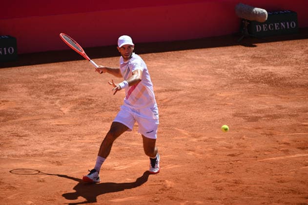 July 22, 2026, Lisbon, Lisbon, Portugal: NUNO BORGES in action during the Round of 16 at the Millennium Estoril Open ATP, Tennis Herren tennis tournament at Clube de Tenis do Estoril. Lisbon Portugal - ZUMAr238 20260722_zip_r238_038 Copyright: xRicardoxRochax