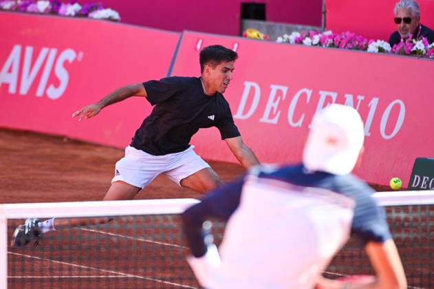 July 22, 2026, Lisbon, Lisbon, Portugal: TIAGO TORRES in action during the Round of 16 at the Millennium Estoril Open ATP, Tennis Herren tennis tournament at Clube de Tenis do Estoril. Lisbon Portugal - ZUMAr238 20260722_zip_r238_041 Copyright: xRicardoxRochax