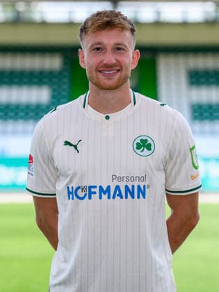 22.07.2026 - SpVgg Greuther Fürth ( Kleeblatt Spielvereinigung ) - 2. BL Fussball Bundesliga - Saison 2026 2027 - Fototermin Porträttermin Vorstellung Präsentation Pressetermin - - Einzelbild Einzelfoto Portrait Porträt Kopfbild - Jannik Dehm ( 23, SpVgg Greuther Fürth ) *** July 22, 2026 SpVgg Greuther Fürth Kleeblatt Spielvereinigung 2nd Division Soccer Bundesliga 2026–2027 Season Photo Shoot Portrait Session Introduction Presentation Press Event Single Image Individual Photo Portrait Headshot Jannik Dehm 23, SpVgg Greuther Fürth