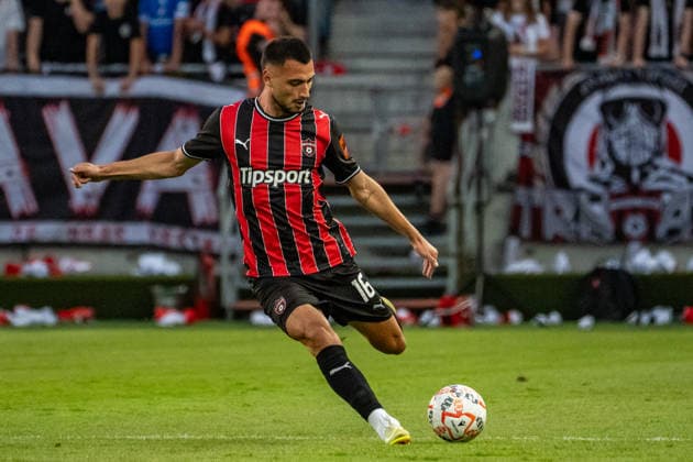 Melos Bajrami seen during UEFA Conference League qualifying game between teams of Spartak Trnava and CSKA 1948 Sofia (Matej Sagan Ball Raw Images) Trnava Anton Malatinsky Stadium Slovakia Copyright: xMatejxSaganx DSC08992