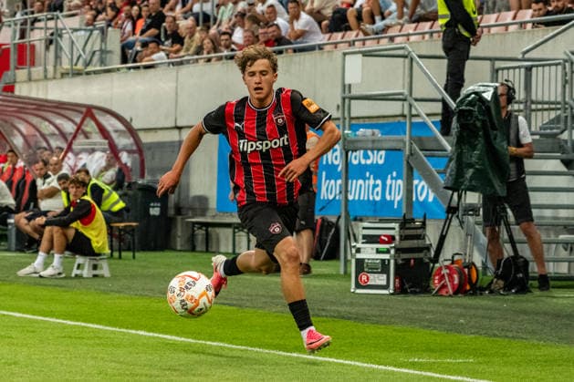 Filip Trello seen during UEFA Conference League qualifying game between teams of Spartak Trnava and CSKA 1948 Sofia (Matej Sagan Ball Raw Images) Trnava Anton Malatinsky Stadium Slovakia Copyright: xMatejxSaganx DSC09368