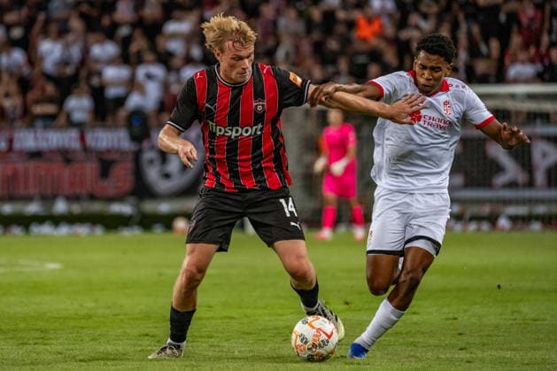 Tijmen Wildeboer and Diego Medina seen during UEFA Conference League qualifying game between teams of Spartak Trnava and CSKA 1948 Sofia (Matej Sagan Ball Raw Images) Trnava Anton Malatinsky Stadium Slovakia Copyright: xMatejxSaganx DSC09938