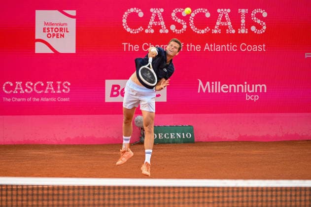 July 22, 2026, Lisbon, Lisbon, Portugal: ALEXANDER BLOCKX in action during the Round of 16 at the Millennium Estoril Open ATP, Tennis Herren tennis tournament at Clube de Tenis do Estoril. Lisbon Portugal - ZUMAr238 20260722_zip_r238_057 Copyright: xRicardoxRochax
