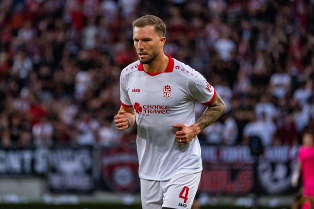Andre Hoffmann seen during UEFA Conference League qualifying game between teams of Spartak Trnava and CSKA 1948 Sofia (Matej Sagan Ball Raw Images) Trnava Anton Malatinsky Stadium Slovakia Copyright: xMatejxSaganx DSC09135