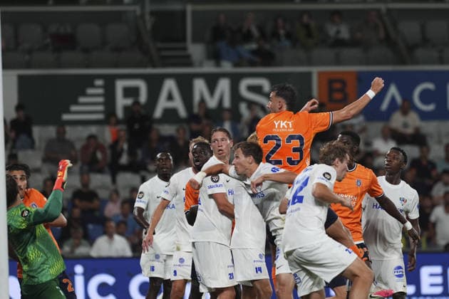 Basaksehir v Inter Turku - UEFA Conference League ISTANBUL, TURKIYE - JULY 22: Emin Bayram (23) of Istanbul Basaksehir scores a goal during the UEFA Conference League second qualifying round first-leg match between Istanbul Basaksehir and Inter Turku at Basaksehir Fatih Terim Stadium in Istanbul, Turkiye, on July 22, 2026. Bunyamin Celik Anadolu Istanbul Turkey. Editorial use only. Please get in touch for any other usage.  Copyright: x2026xAnadoluxBunyaminxCelikx