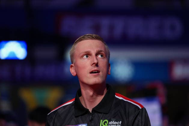 RECORD DATE NOT STATED 22nd July 2026, Winter Gardens, Blackpool, Lancashire, England; 2026 Betfred World Matchplay Darts, Day Five; Wessel Nijman during his walk on AidanxHunter