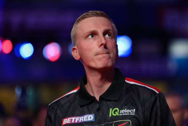 RECORD DATE NOT STATED 22nd July 2026, Winter Gardens, Blackpool, Lancashire, England; 2026 Betfred World Matchplay Darts, Day Five; Wessel Nijman during his walk on AidanxHunter
