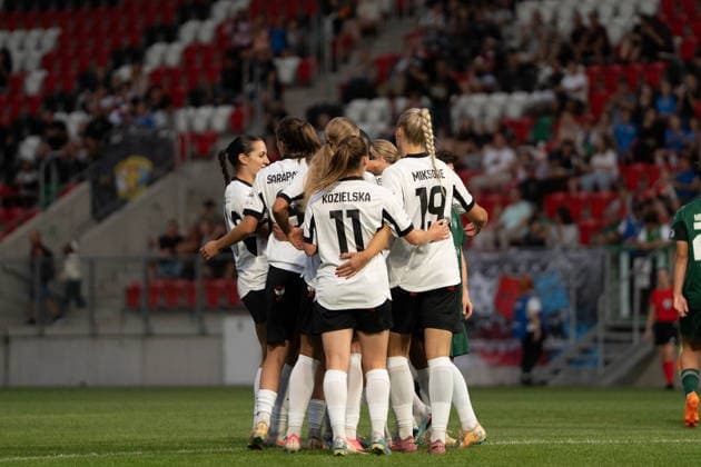 SOSNOWIEC 22.07.2026 MECZ I RUNDA KWALIFIKACJI LIGA MISTRZOW SEZON 2026 27 CZARNI SOSNOWIEC - LUSSO NIKE -- UEFA WOMEN S CHAMPIONS LEAGUE QUALIFYING FIRST ROUND MATCH CZARNI SOSNOWIEC - LUSSO NIKE DRUZYNA CZARNI SOSNOWIEC PO BRAMCE FOT. MATEUSZ WIEWIORKA 400mm.pl NEWSPIX.PL --- newspix.pl POLAND OUT! 