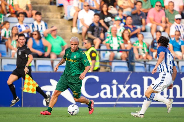 ESP: preseason Real Club Recreativo de Huelva v Real Betis Pablo Garcia of Real Betis during preseason friendly match between Real Club Recreativo de Huelva v Real Betis played at Nuevo Colombino Stadium, Huelva on July 22 2026 in Spain Huelva Spain Soccer *** ESP Preseason: Real Club Recreativo de Huelva vs. Real Betis — Pablo Garcia of Real Betis during a preseason friendly match between Real Club Recreativo de Huelva and Real Betis played at Nuevo Colombino Stadium in Huelva on July 22, 2026, in Huelva, Spain — Soccer Copyright: xRafaelxRomanx xAgenciaxLOFx
