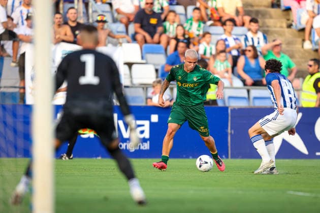 ESP: preseason Real Club Recreativo de Huelva v Real Betis Pablo Garcia of Real Betis during preseason friendly match between Real Club Recreativo de Huelva v Real Betis played at Nuevo Colombino Stadium, Huelva on July 22 2026 in Spain Huelva Spain Soccer *** ESP Preseason: Real Club Recreativo de Huelva vs. Real Betis — Pablo Garcia of Real Betis during a preseason friendly match between Real Club Recreativo de Huelva and Real Betis played at Nuevo Colombino Stadium in Huelva on July 22, 2026, in Huelva, Spain — Soccer Copyright: xRafaelxRomanx xAgenciaxLOFx