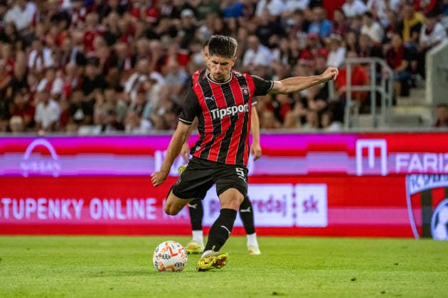 Roman Begala seen during UEFA Conference League qualifying game between teams of Spartak Trnava and CSKA 1948 Sofia (Matej Sagan Ball Raw Images) Trnava Anton Malatinsky Stadium Slovakia Copyright: xMatejxSaganx DSC09752
