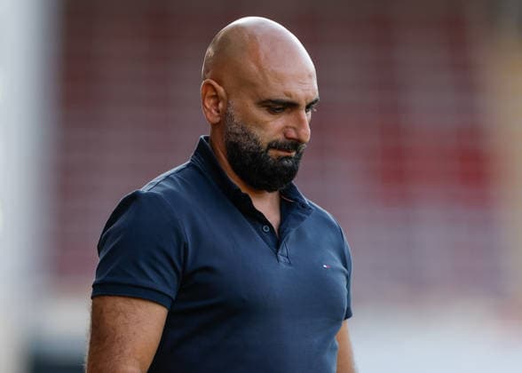 Wrexham, Wales, 22nd July 2026. Manuk Sargsyan head coach of Pyunik ahead of the Pyunik v Wrexham Women UEFA Womens Champions League Qualifying match at The Racecourse, Wrexham. Picture credit should read: Cody Froggatt Sportimage EDITORIAL USE ONLY. No use with unauthorised audio, video, data, fixture lists, club league logos or live services. Online in-match use limited to 120 images, no video emulation. No use in betting, games or single club league player publications. SPI_002_CF_PYUNIK_V_WREXHAM_WOMEN SPI-4881-0002