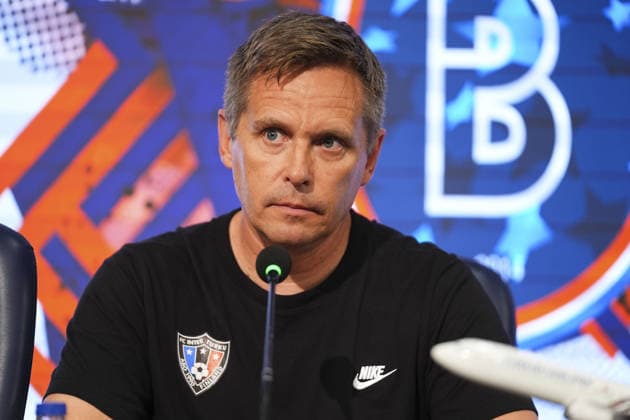 Basaksehir v Inter Turku - UEFA Conference League ISTANBUL, TURKIYE - JULY 22: Inter Turku head coach Vesa Vasara speaks during a press conference, PK, Pressekonferenz following the UEFA Conference League second qualifying round first-leg match against Istanbul Basaksehir at Basaksehir Fatih Terim Stadium in Istanbul, Turkiye, on July 22, 2026. Bunyamin Celik Anadolu Istanbul Turkey. Editorial use only. Please get in touch for any other usage.  Copyright: x2026xAnadoluxBunyaminxCelikx
