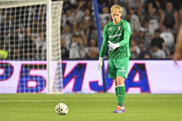 ZELEZNICAR PANCEVO vs BRAGA LUKAS HORNICEK goalie football Zeleznicar Pancevo vs Braga UEFA Conference league qualifications match at SC Mladost stadium, Pancevo 22.07.2026 Foto: FOOTBALL, UEFA CONFERENCE LEAGUE, ZELEZNICAR PANCEVO, BRAGA, QUALIFICATIONS Pancevo SC Mladost stadium Serbia Copyright: xMarkoxMetlas xMNxPressx