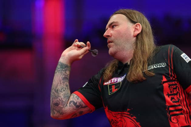 RECORD DATE NOT STATED 22nd July 2026, Winter Gardens, Blackpool, Lancashire, England; 2026 Betfred World Matchplay Darts, Day Five; Ryan Searle in action at the oche during his game against James Wade AidanxHunter