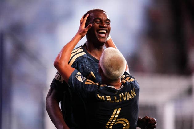 MLS, Fussball Herren, USA 2026: Union Vs Red Bull JUL 22 July 22, 2026: Philadelphia Union Defender Neil Pierre (44) and Philadelphia Union Midfielder Cavan Sullivan (6) celebrate a goal during the second half of an MLS match against Red Bull New York at Subaru Park in Chester, Pennsylvania. Kyle Rodden CSM (Credit Image: Â Kyle Rodden Cal Media) Chester Pennsylvania United States of America EDITORIAL USE ONLY Copyright: xx ZUMA-20260722_zma_c04_059.jpg KylexRoddenx csmphotothree505399