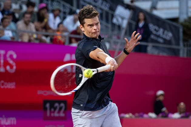Millennium Estoril Open 2026 at Clube de Tenis do Estoril in Cascais, Portugal - 22 JULY 2026. Alexander Blocky of Belgium seen in action during the tennis match between Alexander Blocky of Belgium and Kyrian Jacquet of France (not in view) during the Millennium Estoril Open 2026 at Clube de Tenis do Estoril . Alexander Blocky won 3-6, 6-4, 7-6 Cascais Portugal Copyright: xHenriquexCasinhasx xSOPAxImagesx HCASINHAS_22072026_ESTORILOPEN_ATP250_053